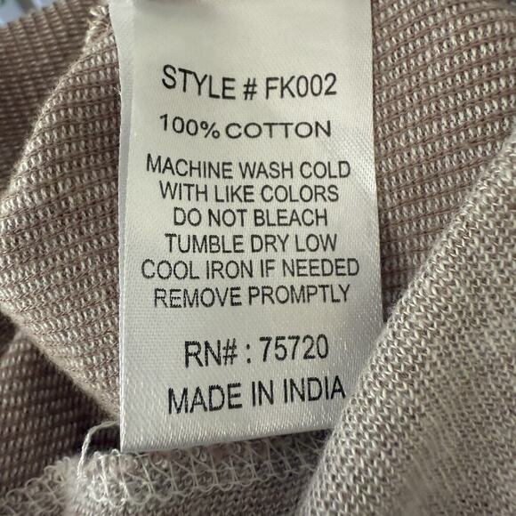 Buckle Reclaim Drop Needle Thermal Beige Men’s Shirt 100% Cotton size Large - Picture 6 of 7